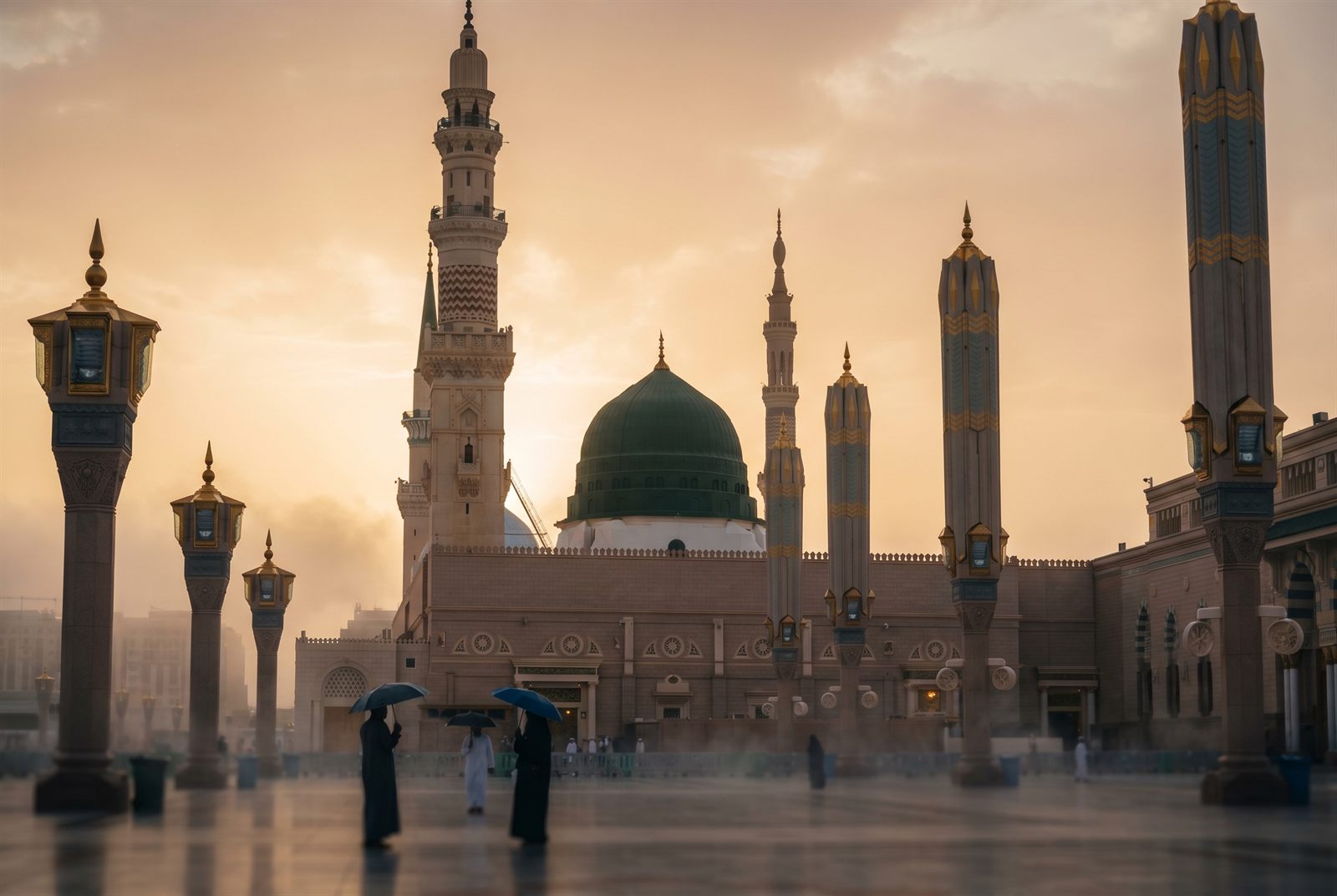 The Green Dome of Masjid an-Nabawi in Madinah